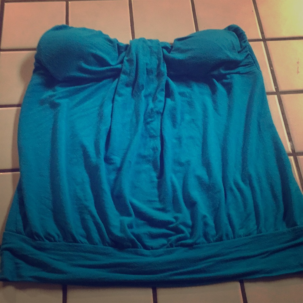 Blue tube top